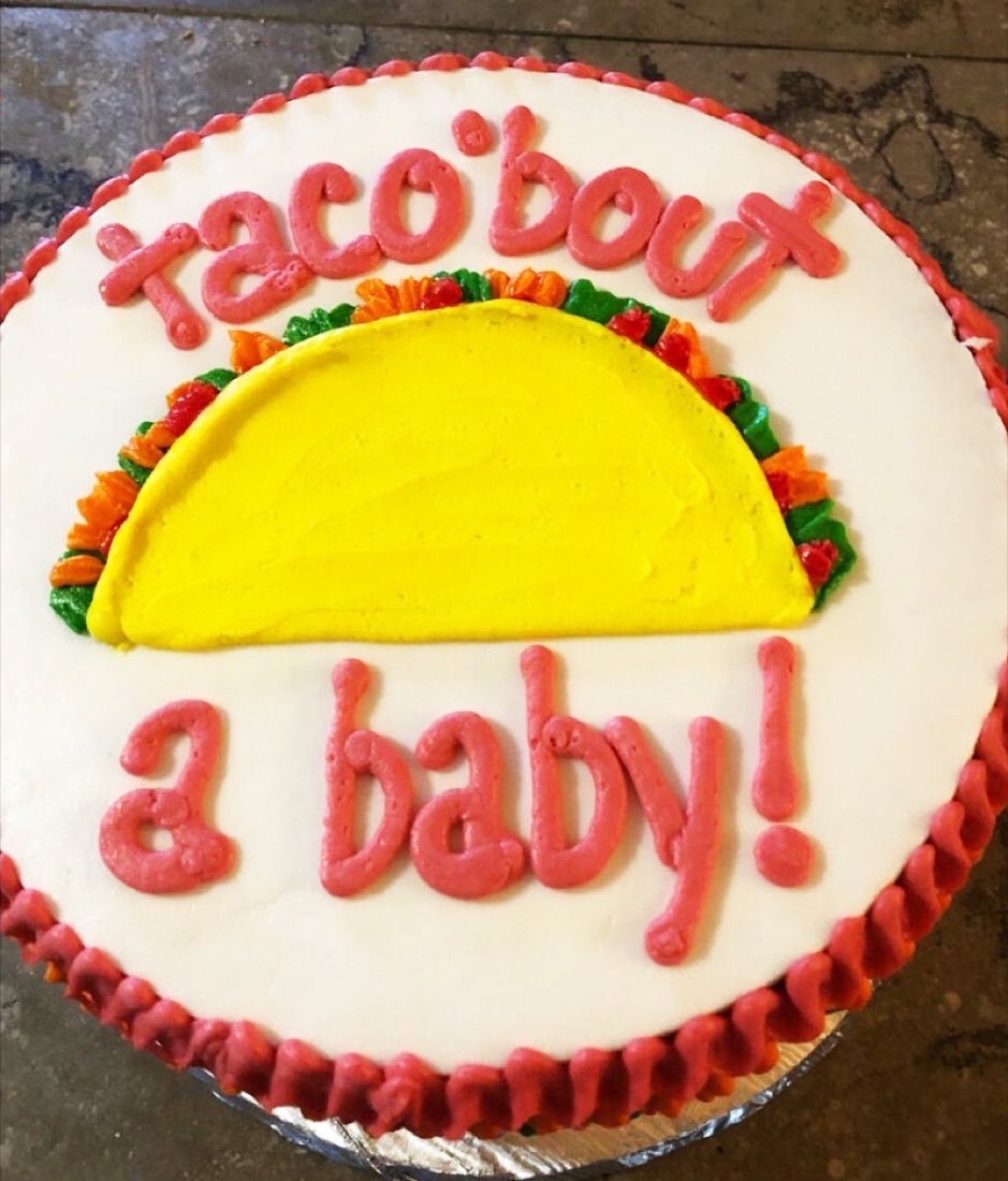Taco ’bout a baby gender-reveal cake