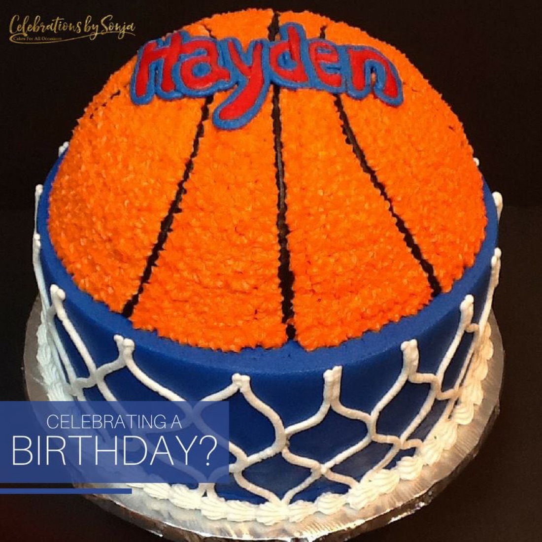 Basketball birthday cake