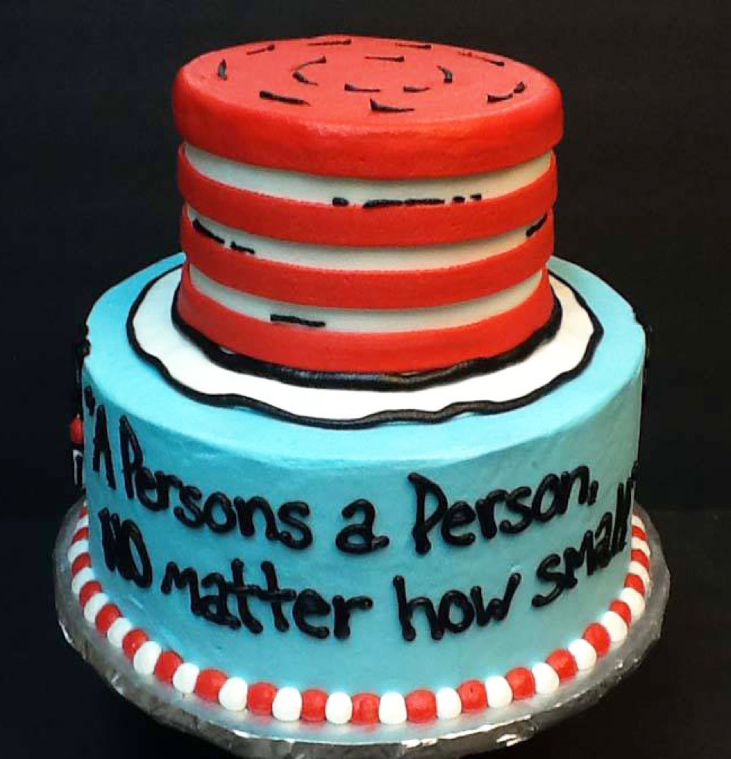 Dr. Seuss themed birthday cake
