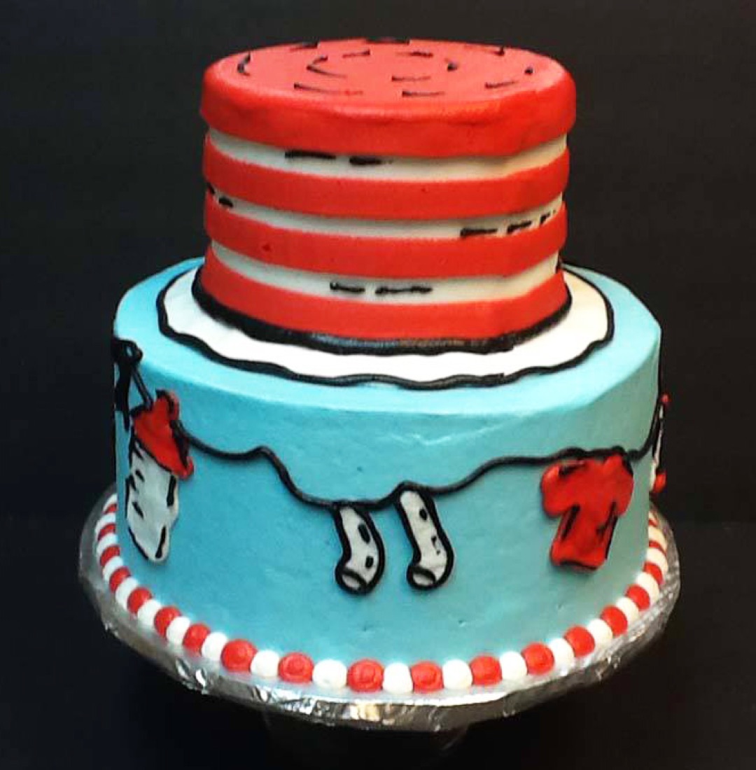 Cat in the Hat birthday cake