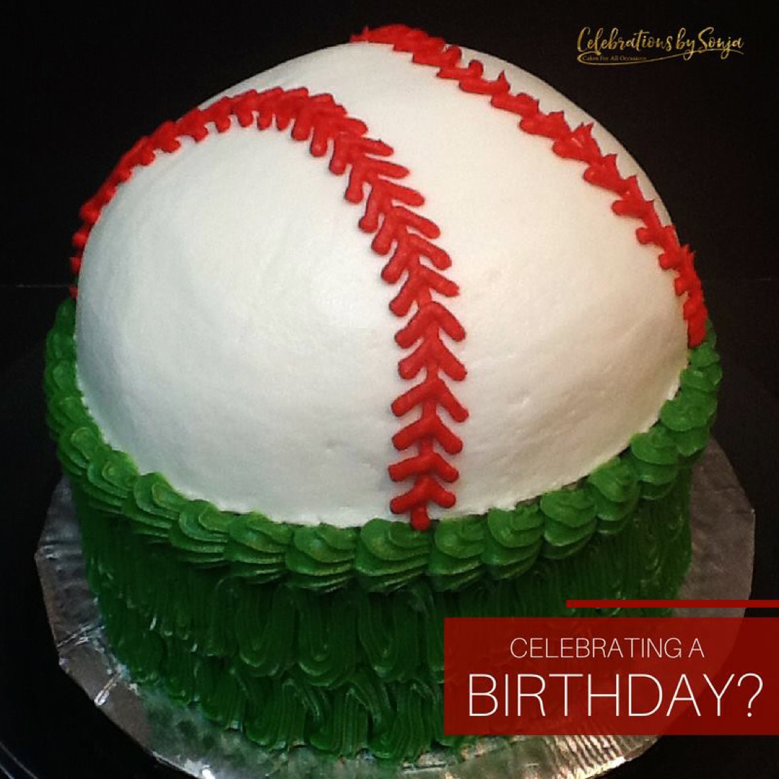 Baseball birthday cake