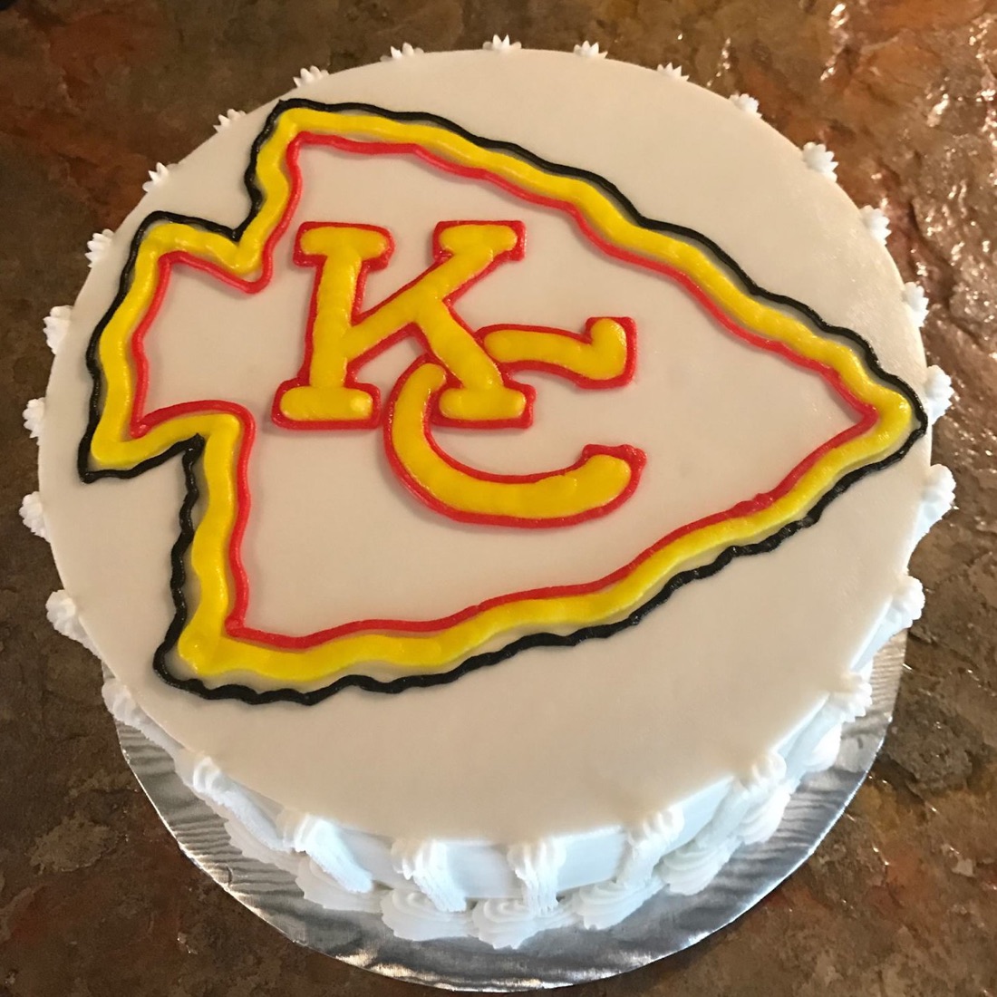 Kansas City Chiefs fan cake