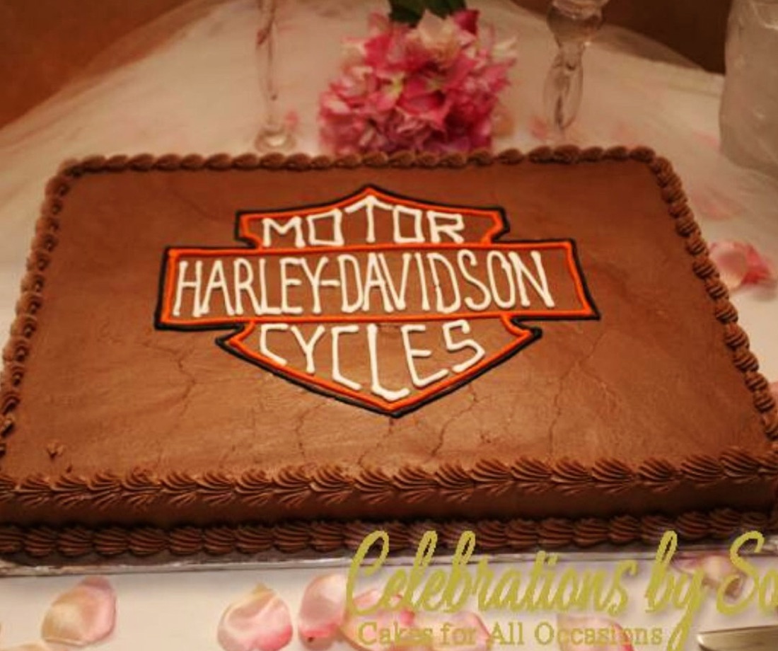Harley-Davidson themed cake