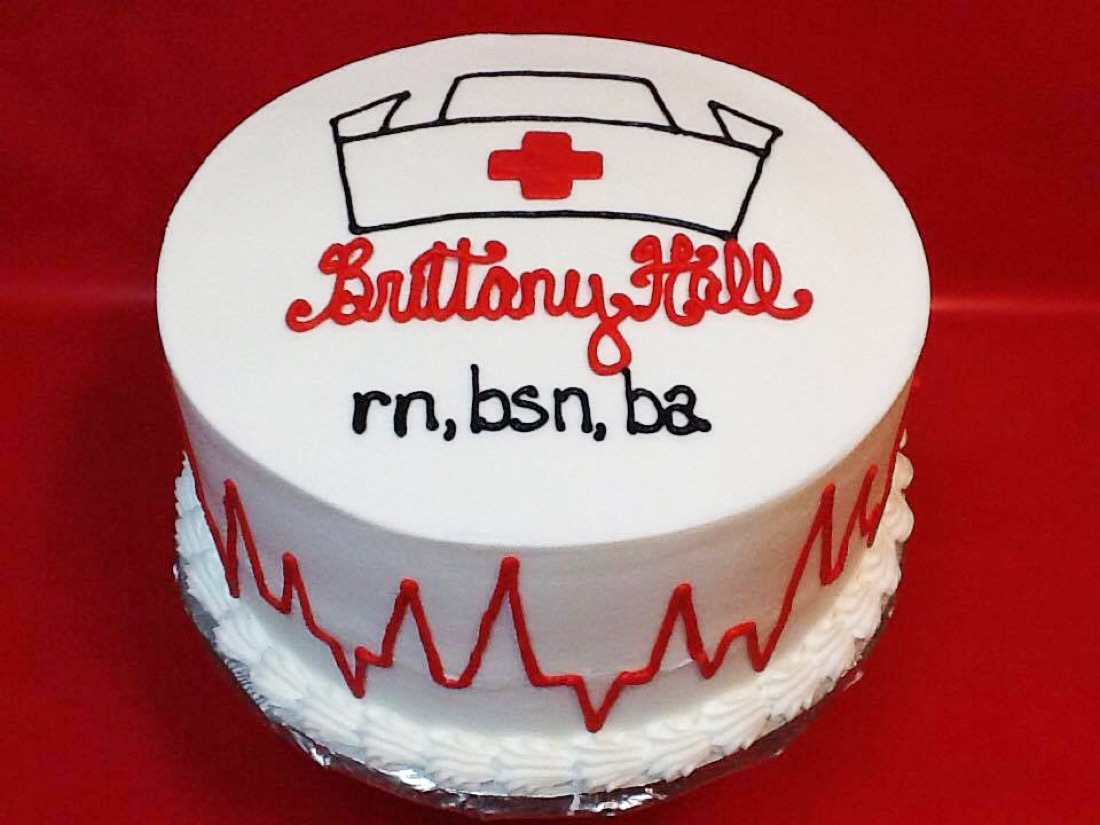 Nursing-graduation celebration cake